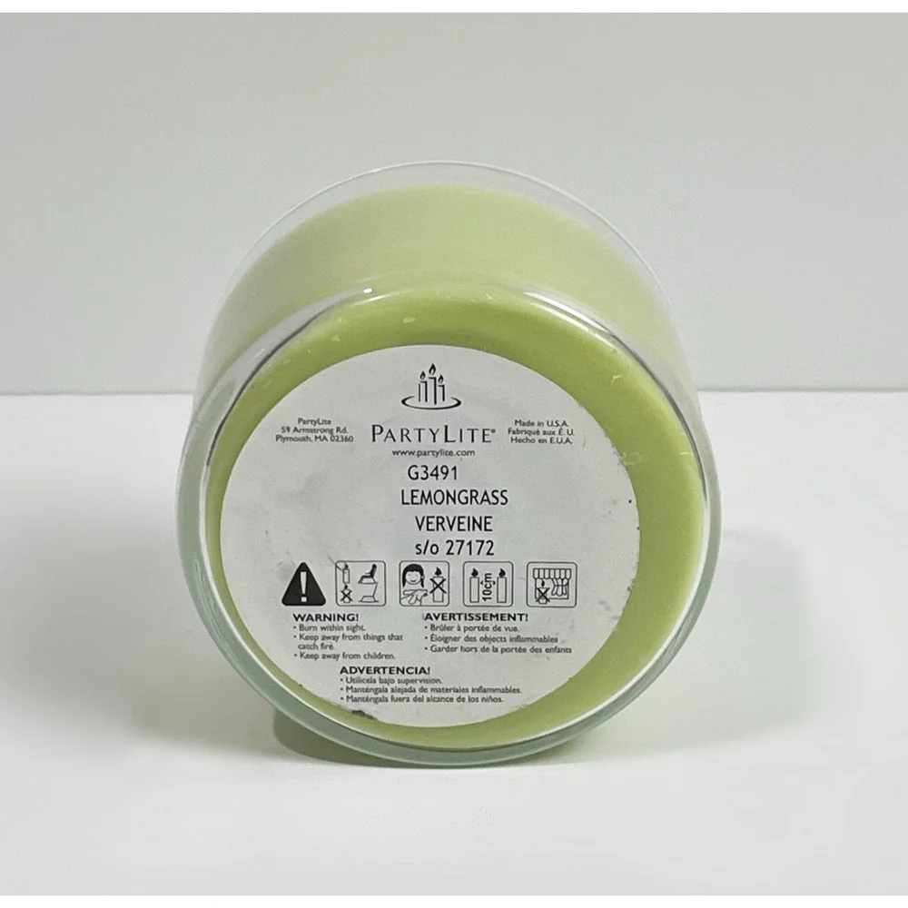 PartyLite Lemongrass 3 Wick Candle